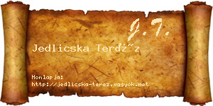 Jedlicska Teréz névjegykártya