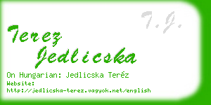 terez jedlicska business card